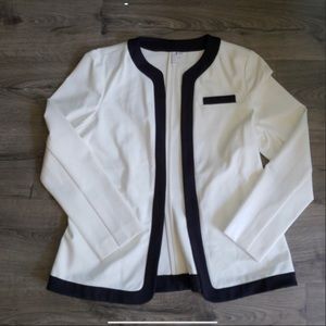 Black and white suit jacket